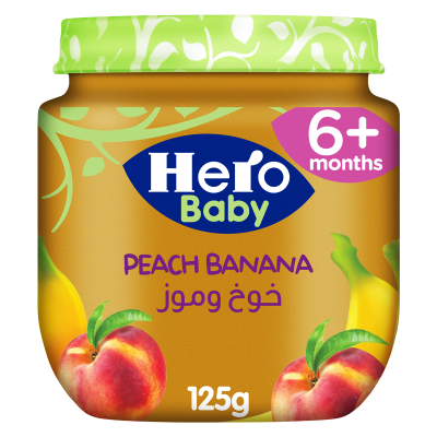 HERO BABY PEACH BANANA JAR 125 GM